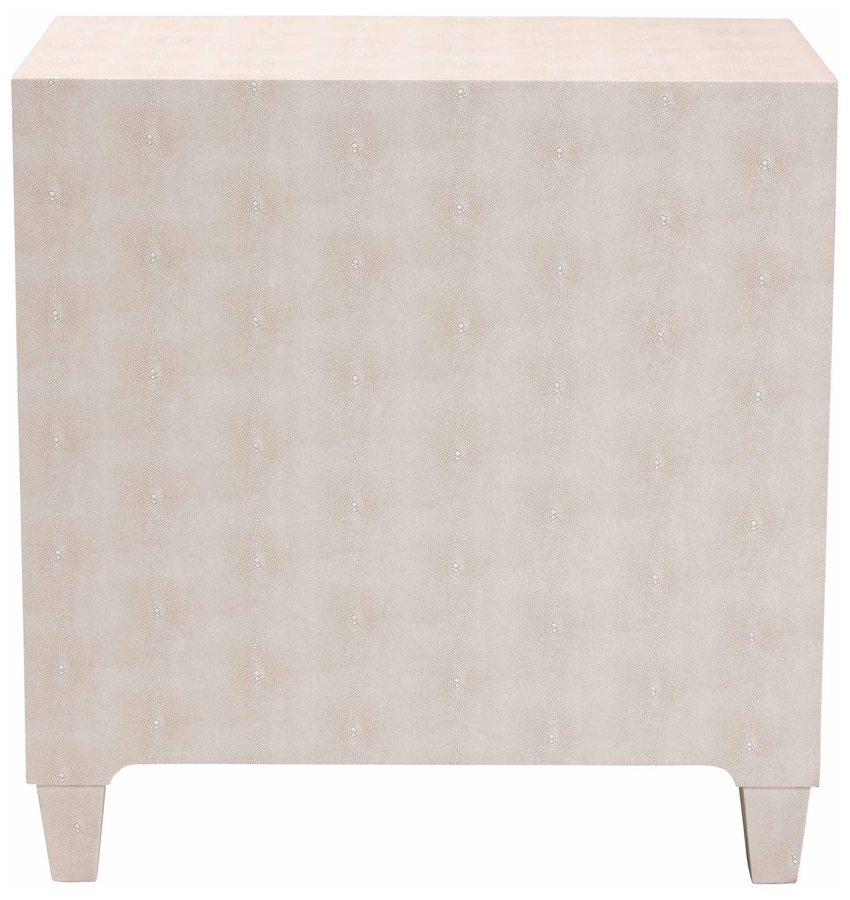 Baxton Studio Nira Modern Beige Faux Shagreen 3 Drawer Storage Cabinet