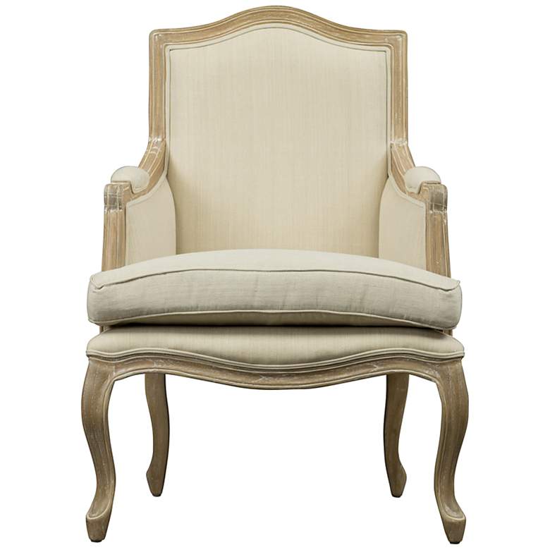 Image 2 Baxton Studio Nivernais Beige Linen Fabric Accent Chair more views