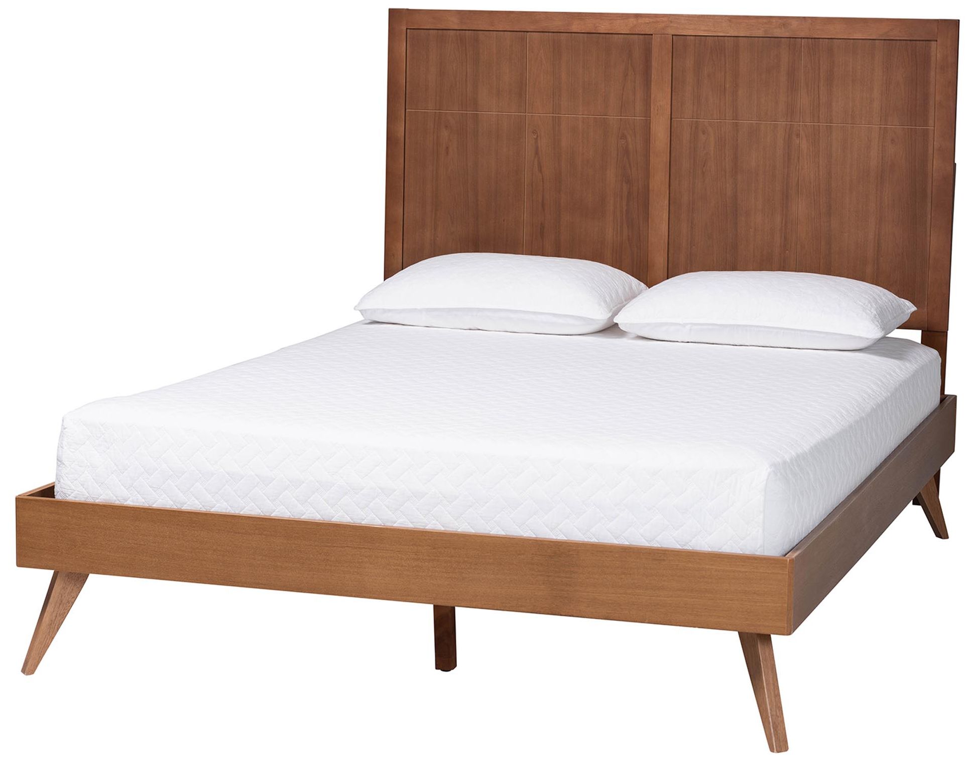 Image 2 Baxton Studio Noela Platform Bed with Panel Headboard, King