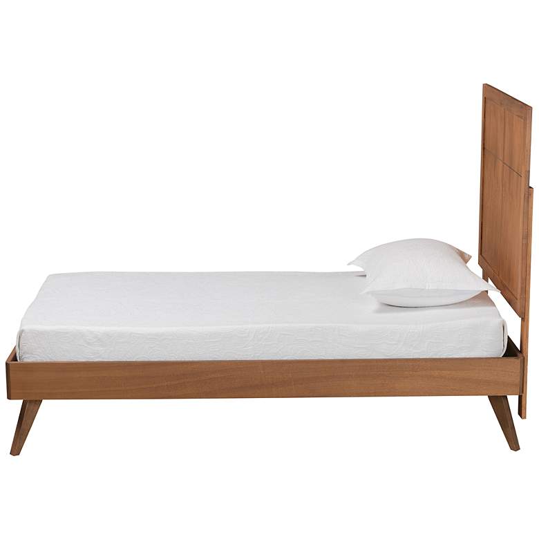 Image 5 Baxton Studio Noela Walnut Brown Twin Size Platform Bed more views