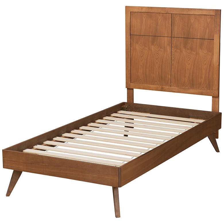Image 6 Baxton Studio Noela Walnut Brown Twin Size Platform Bed more views