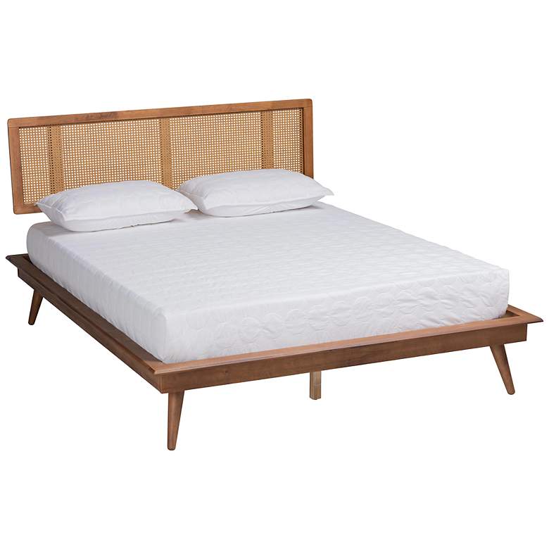 Image 2 Baxton Studio Nura Walnut Brown Full Size Platform Bed