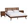 Baxton Studio Nura Wood and Rattan Queen Size 3-Piece Bedroom Set