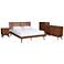 Baxton Studio Nura Wood and Rattan Queen Size 4-Piece Bedroom Set