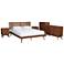 Baxton Studio Nura Wood and Rattan Queen Size 5-Piece Bedroom Set