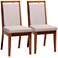 Baxton Studio Octavia 17 3/4" Wide Gray Fabric Dining Chairs Set of 2