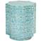 Baxton Studio Olesia 17 1/4"W Blue Mother of Pearl End Table