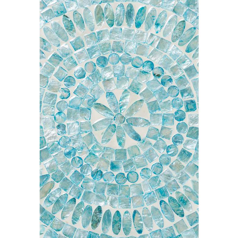 Image 5 Baxton Studio Olesia 17 1/4"W Blue Mother of Pearl End Table more views