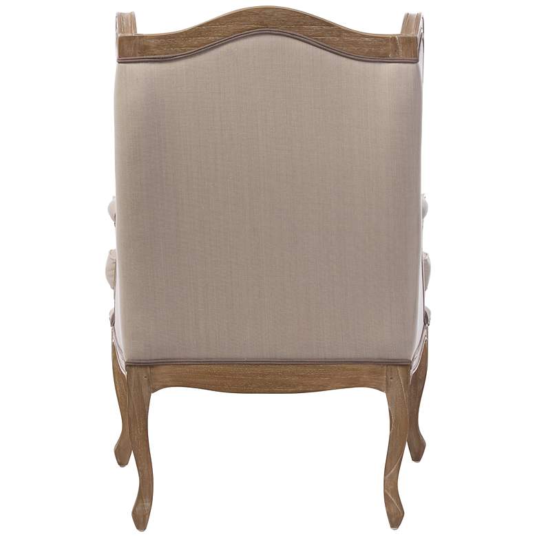Image 5 Baxton Studio Oreille Beige Fabric Arm Chair more views