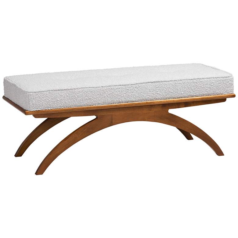 Image 2 Baxton Studio Orella Light Gray Wood Bench