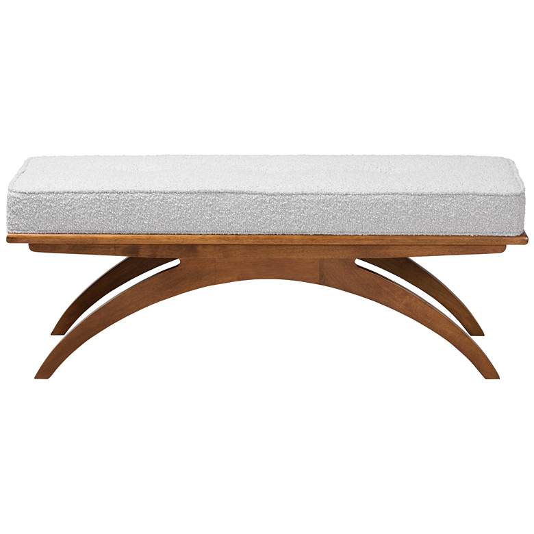 Image 5 Baxton Studio Orella Light Gray Wood Bench more views