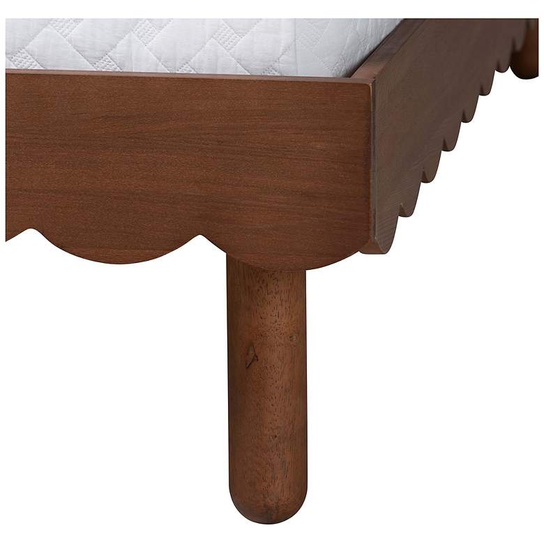 Image 6 Baxton Studio Orianthe Scalloped Platform Queen Bed with Rattan Headboard more views