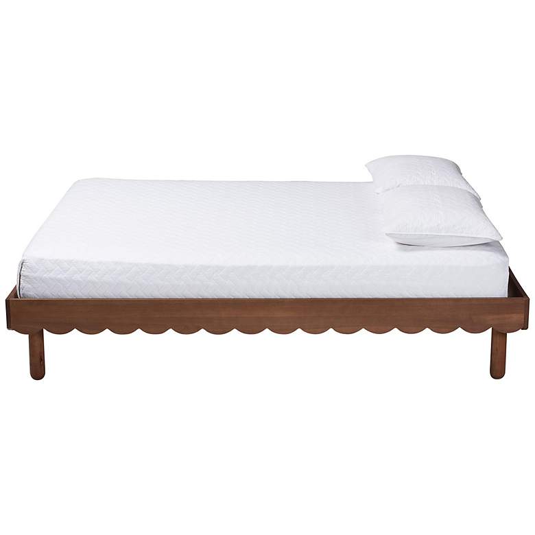 Image 3 Baxton Studio Orianthe Wood Platform Queen Bed Frame with Scalloped Edge more views
