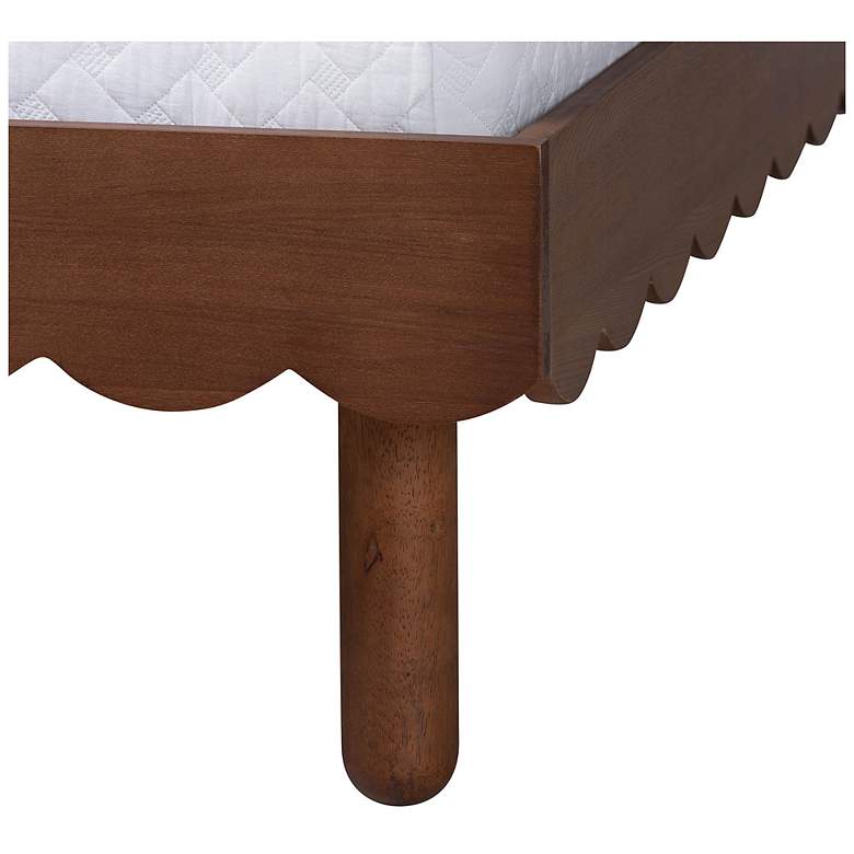 Image 5 Baxton Studio Orianthe Wood Platform Queen Bed Frame with Scalloped Edge more views