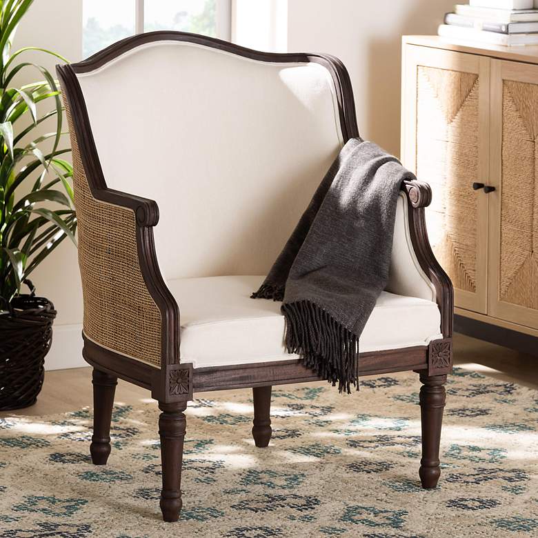 Image 1 Baxton Studio Ornella Dark Brown Wood Accent Chair