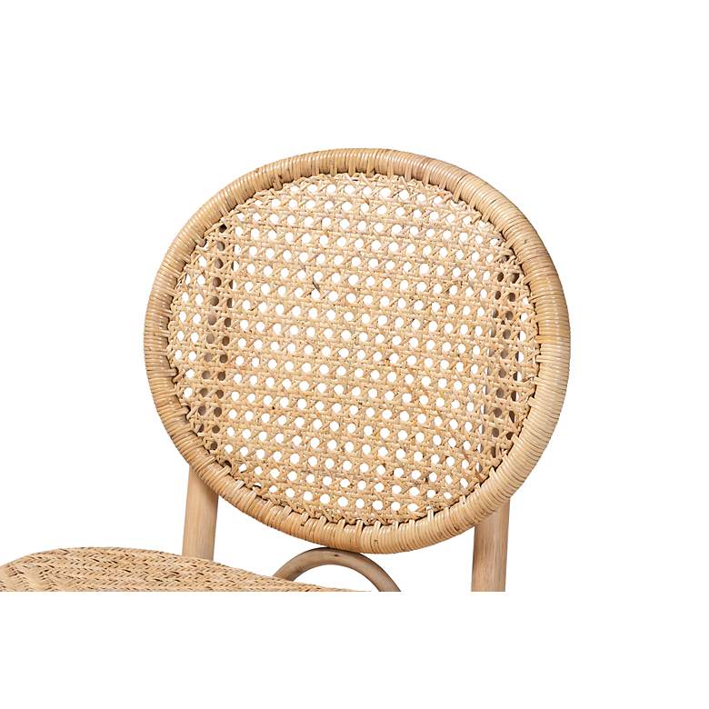 Image 2 Baxton Studio Osaka Natural Brown Rattan Dining Chair more views