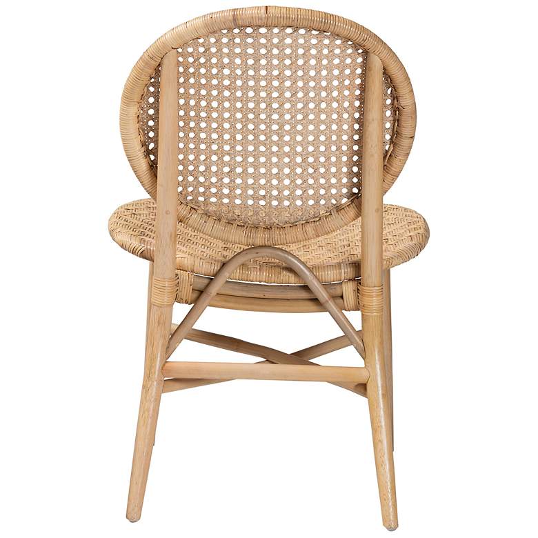 Image 7 Baxton Studio Osaka Natural Brown Rattan Dining Chair more views