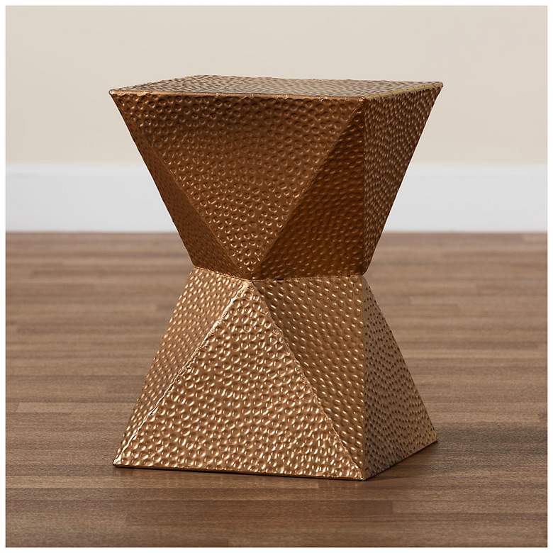 Image 1 Baxton Studio Pacey Textured Metal Accent Table
