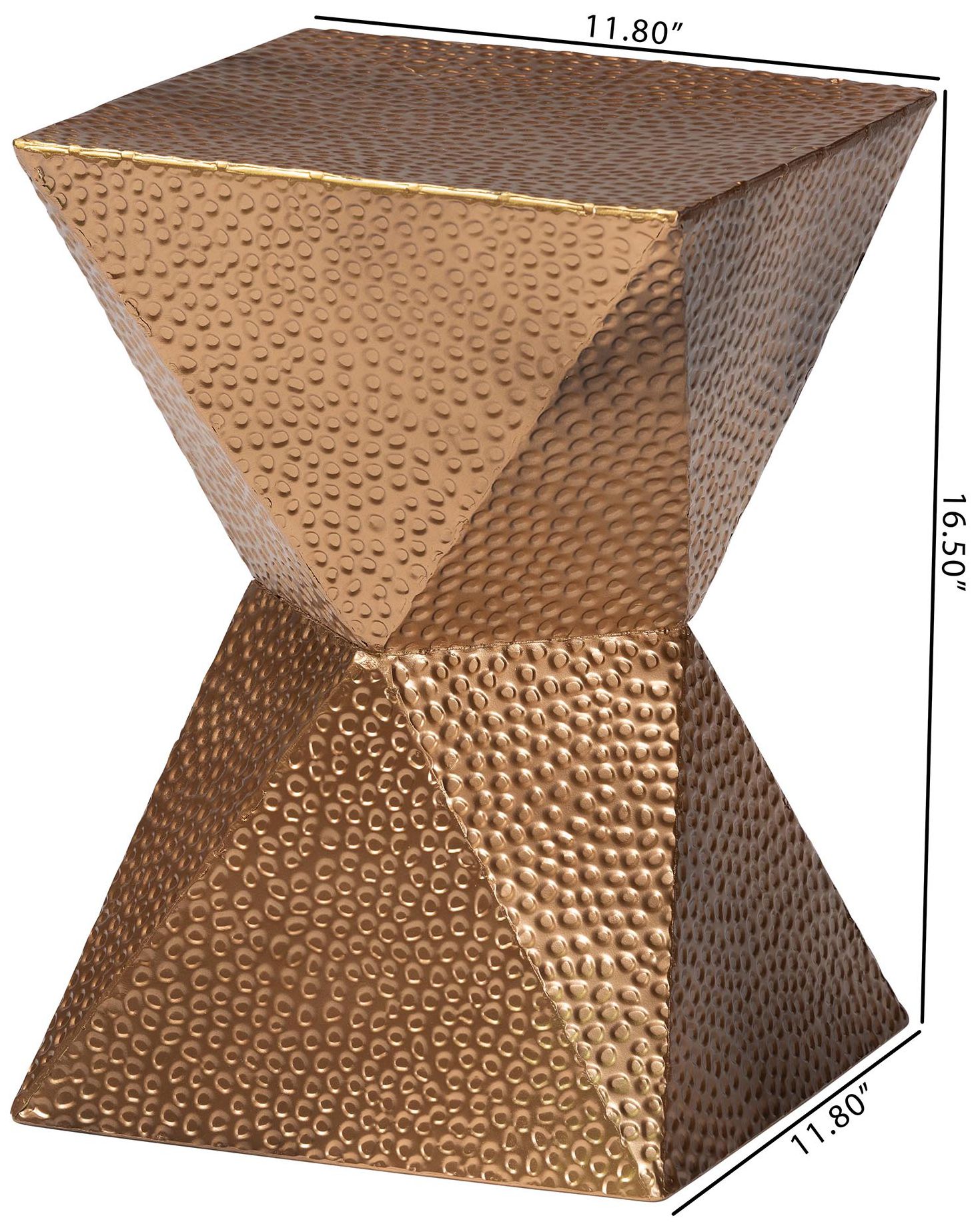 Baxton Studio Pacey Textured Metal Accent Table