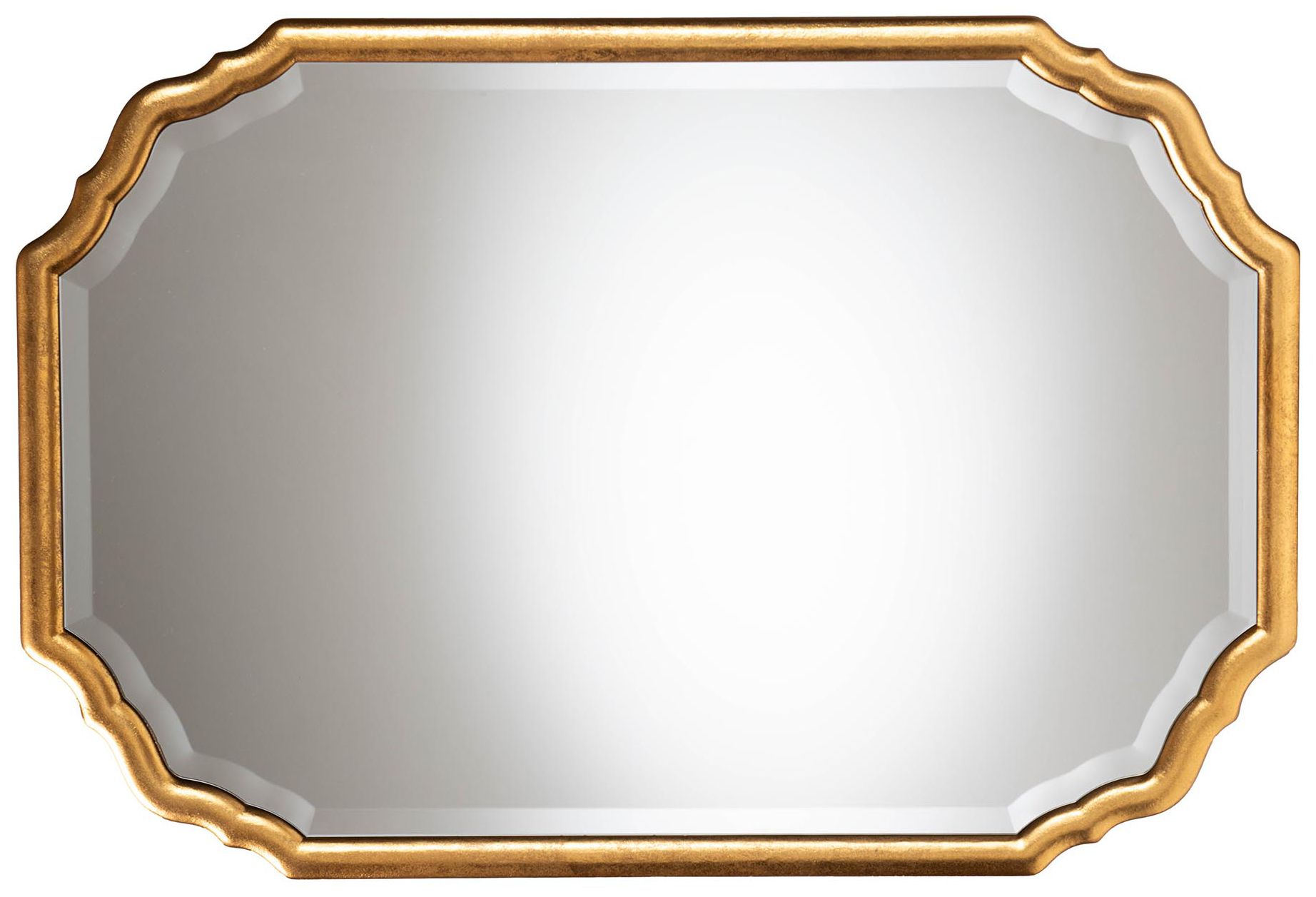 Image 3 Baxton Studio Pacino Antique Goldleaf Accent Wall Mirror more views