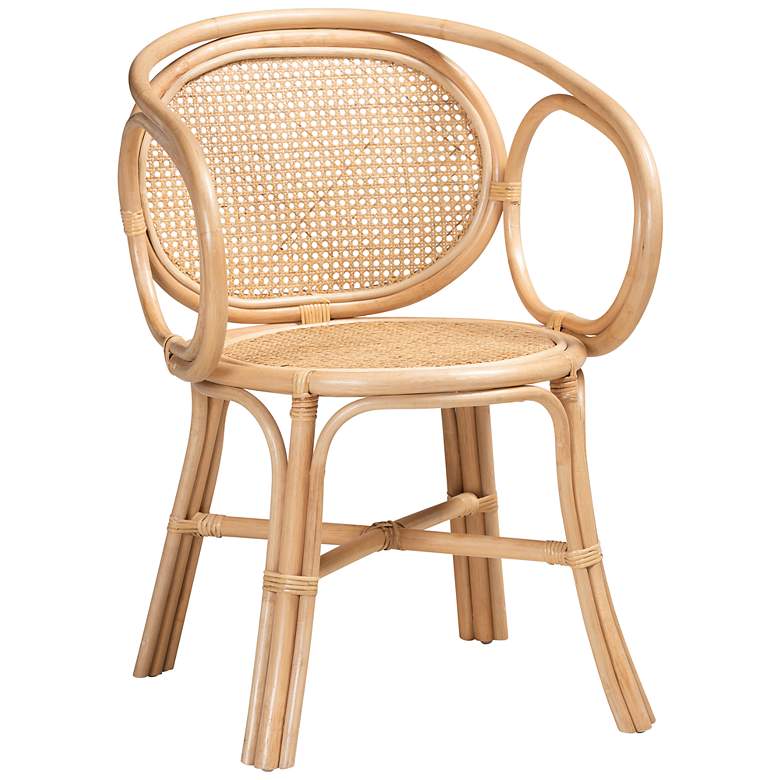 Image 2 Baxton Studio Palesa Natural Brown Rattan Dining Chair