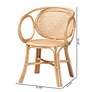 Baxton Studio Palesa Natural Brown Rattan Dining Chair