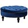 Baxton Studio Palfrey Royal Blue Tufted Cocktail Ottoman