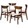 Baxton Studio Parlin Fabric Upholstered 4-Piece Dining Chair Set