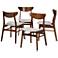 Baxton Studio Parlin Light Grey Fabric Upholstered 4-Piece Dining Chair Set