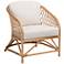 Baxton Studio Patsy Natural Brown Rattan Accent Armchair