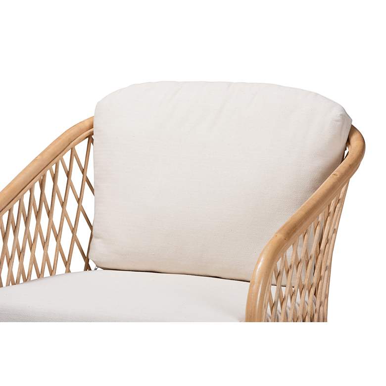 Image 3 Baxton Studio Patsy Natural Brown Rattan Accent Armchair more views