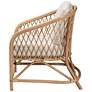 Baxton Studio Patsy Natural Brown Rattan Accent Armchair
