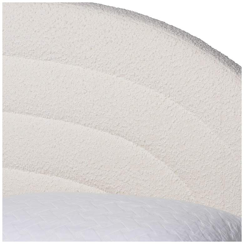 Image 5 Baxton Studio Pelagia Boucle Cream Fabric Upholstered Platform Queen Bed more views