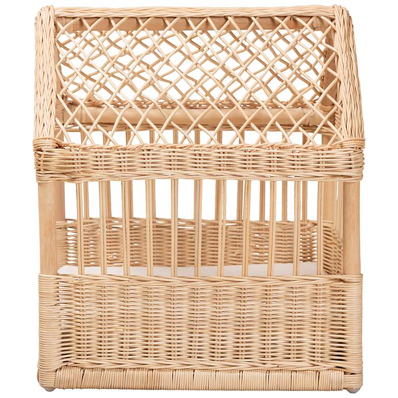 Image 4 Baxton Studio Pieta Natural Brown Rattan Pet Bed more views
