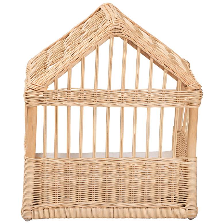 Image 6 Baxton Studio Pieta Natural Brown Rattan Pet Bed more views