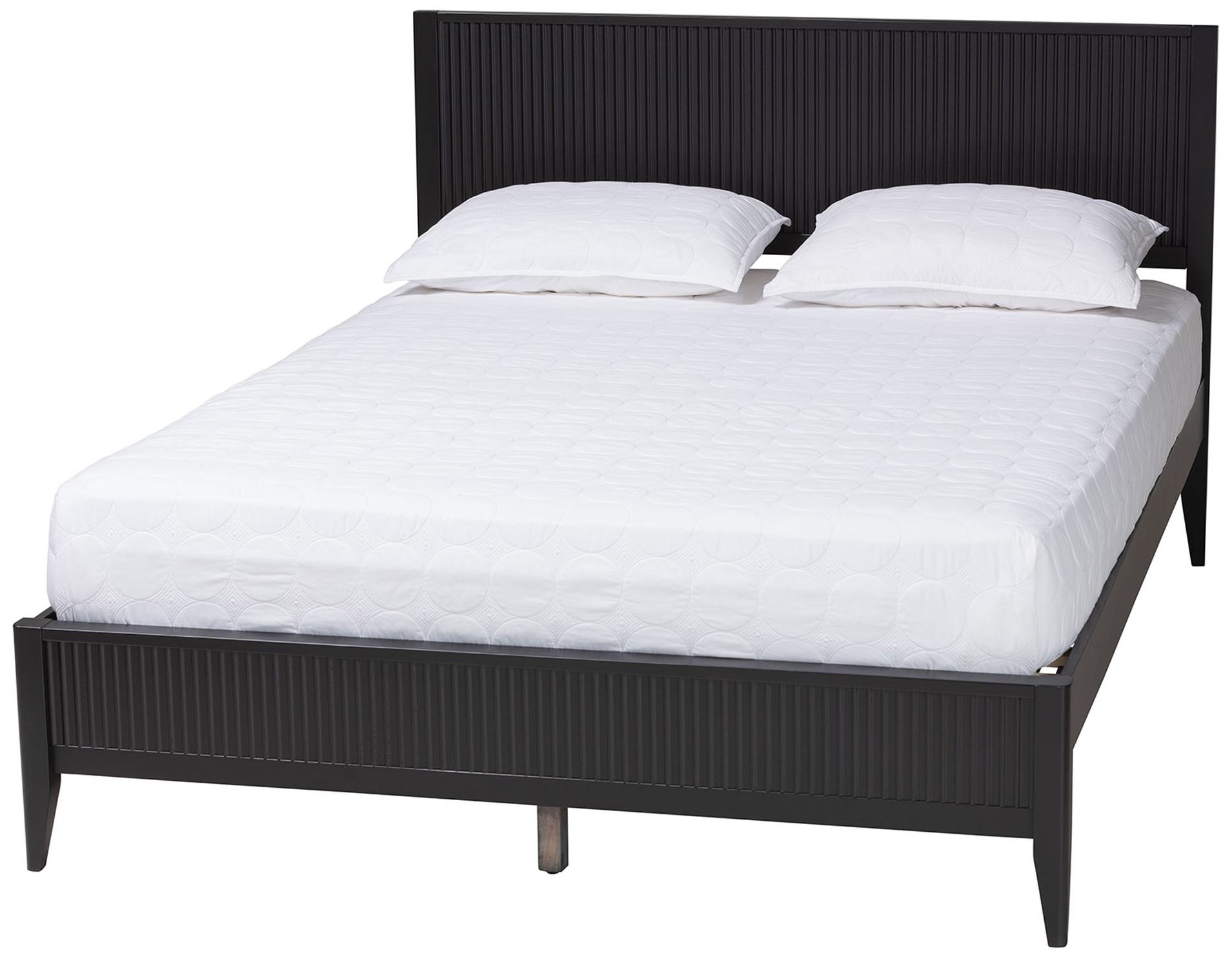 Thumbnail3 of Baxton Studio Primrose Mid-Century Black King Size 4-Piece Bedroom Set more views