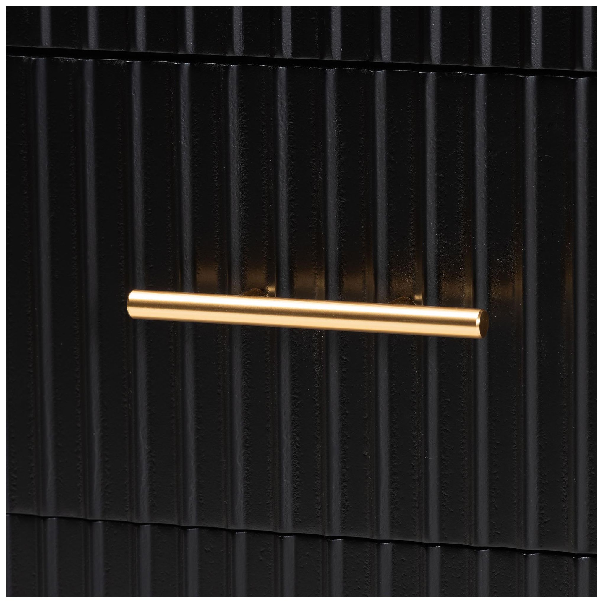 Baxton Studio Primrose Mid-Century Black King Size 4-Piece Bedroom Set