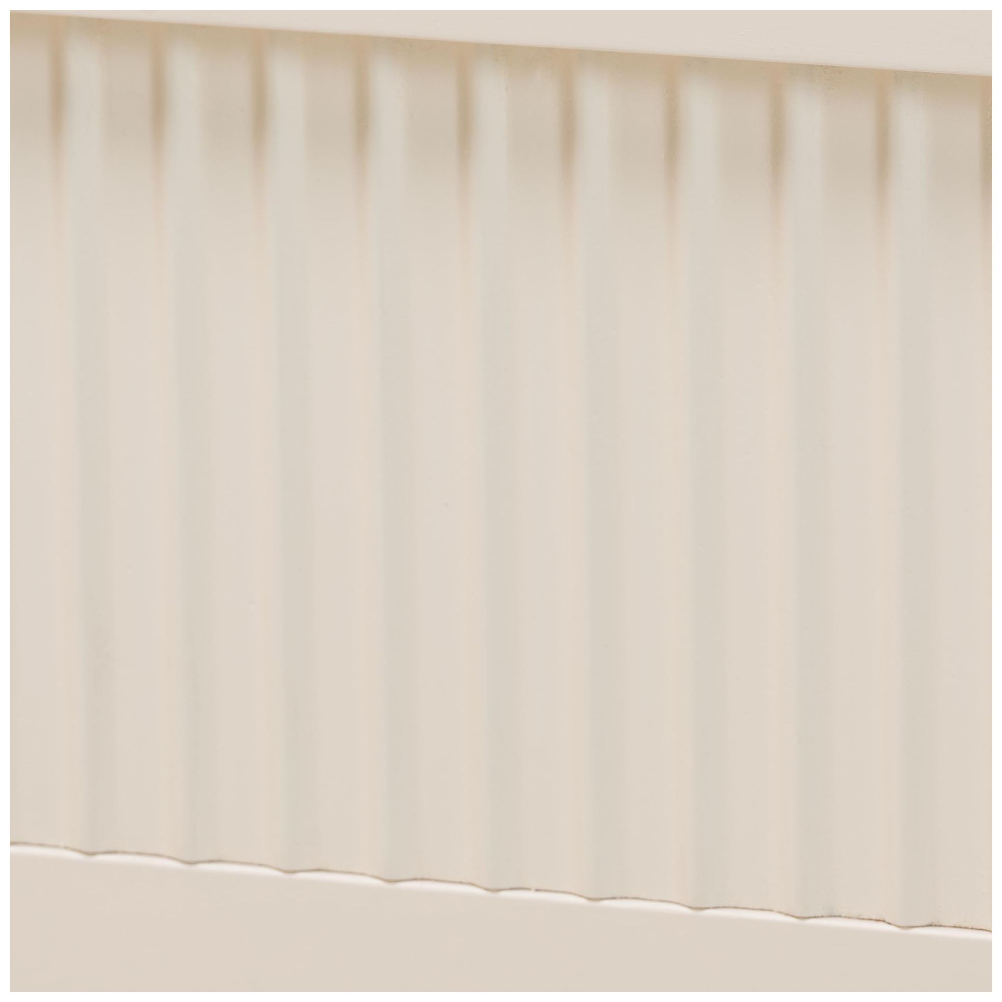 Baxton Studio Primrose Mid-Century Ivory Fluted Wood King Size Platform Bed