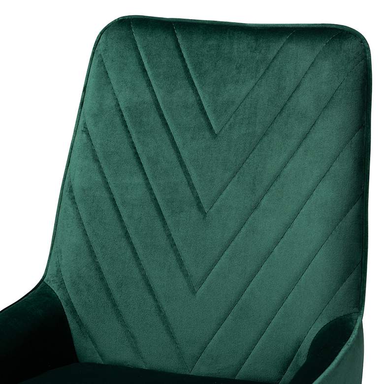 Image 2 Baxton Studio Priscilla Green Velvet Dining Chairs Set of 2 more views