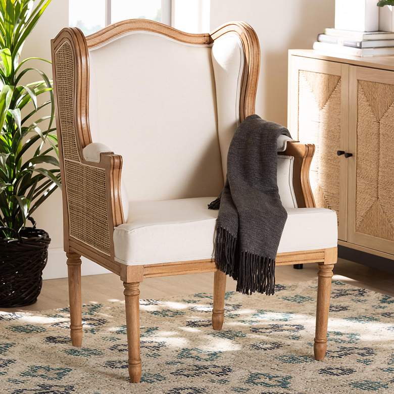 Image 1 Baxton Studio Rachana Honey Oak Wood Accent Chair