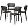 Baxton Studio Rae Black Stackable Dining Chairs Set of 4