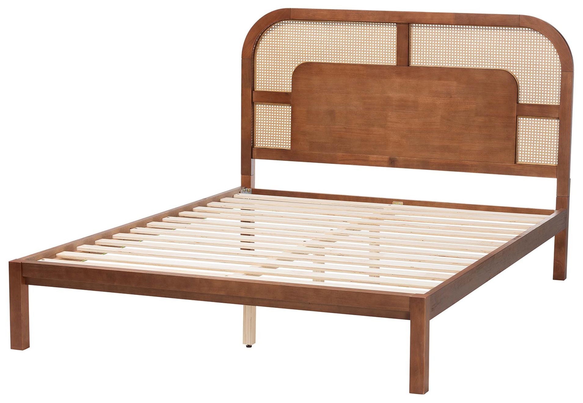 Image 4 Baxton Studio Raewyn Wood Platform Bed -  Low Profile Bed Frame, Queen more views