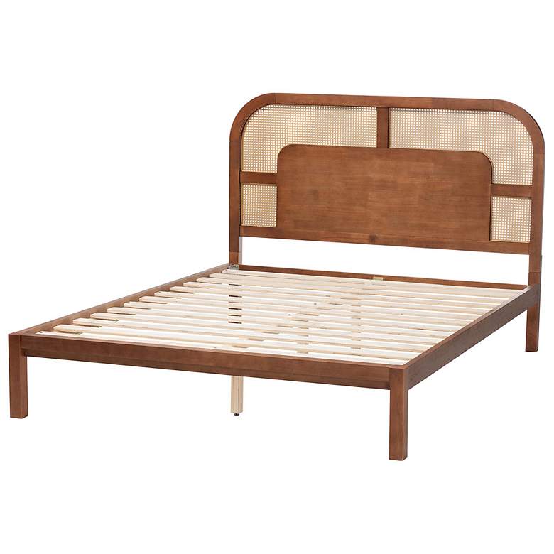 Image 4 Baxton Studio Raewyn Wood Platform Bed - Low Profile Bed Frame, Queen more views