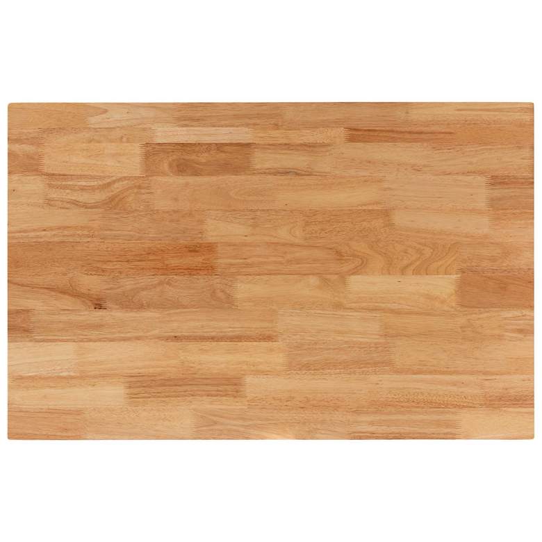 Image 6 Baxton Studio Raisa Rattan Bench and Wood Table 3-Piece Dining Nook Set more views