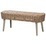 5_Baxton Studio Raisa Rattan Bench and Wood Table 4-Piece Dining Nook Set more views