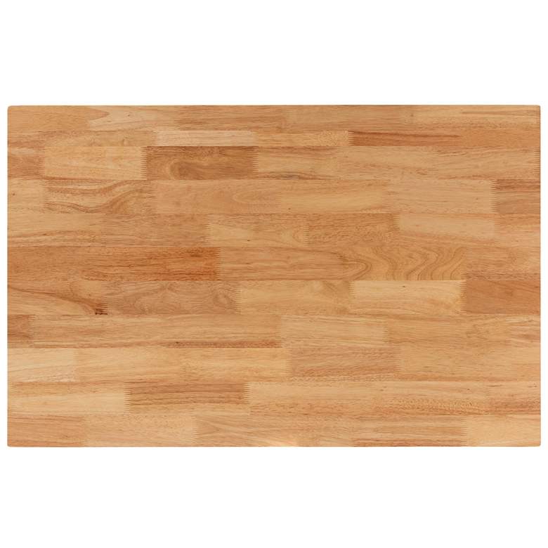 Image 7 Baxton Studio Raisa Rattan Bench and Wood Table 4-Piece Dining Nook Set more views