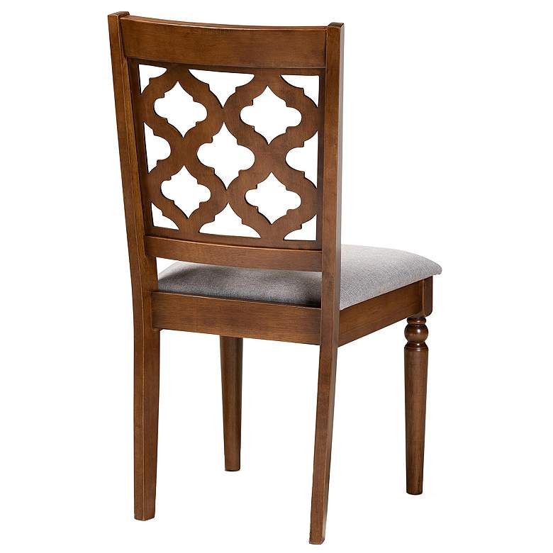 Image 2 Baxton Studio Ramiro Grey Fabric Upholstered Wood 2-Piece Dining Chair Set more views