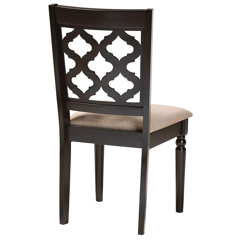Image 2 Baxton Studio Ramiro Sand Fabric Upholstered Wood 2-Piece Dining Chair Set more views