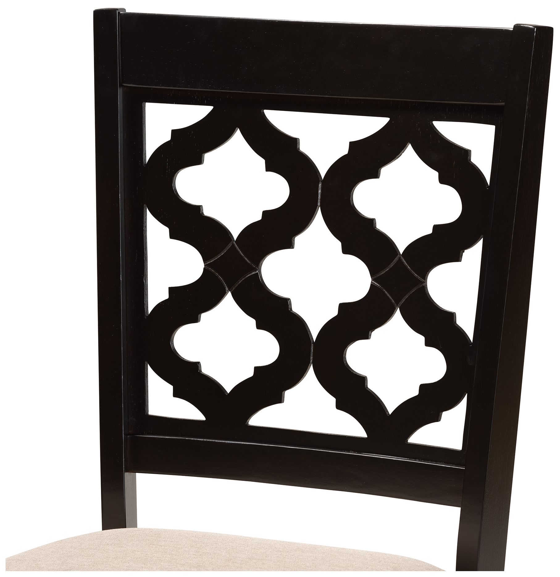 Image 5 Baxton Studio Ramiro Sand Fabric Upholstered Wood 2-Piece Dining Chair Set more views