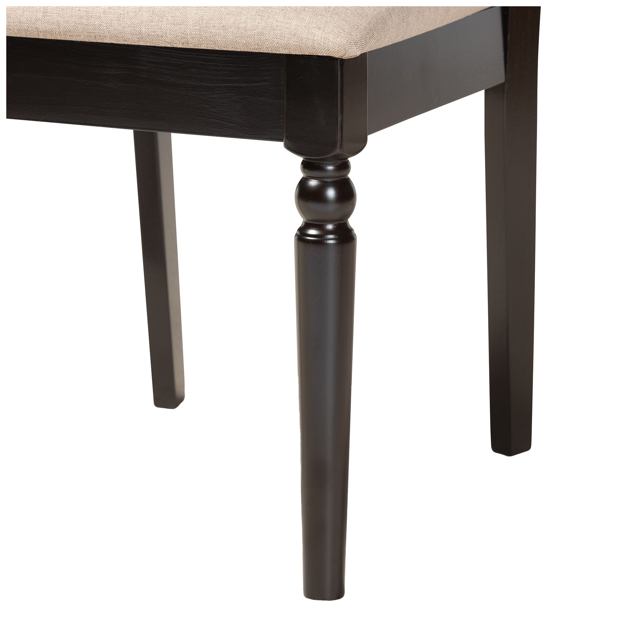 Image 6 Baxton Studio Ramiro Sand Fabric Upholstered Wood 2-Piece Dining Chair Set more views